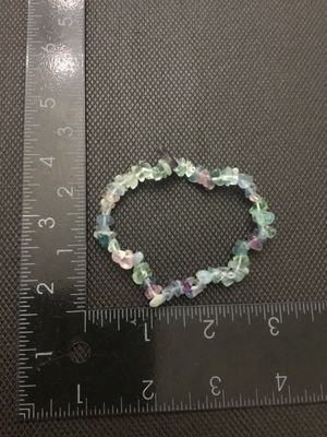 Fluorite Gemstone Chip Stretch Bracelet