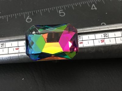 Iridescent Rainbow Crystal Statement Ring