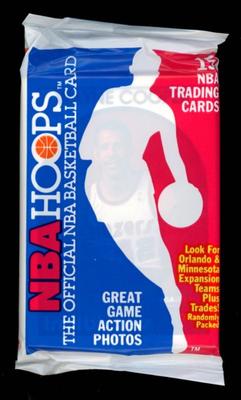 1989 NBA HOOPS BASKETBALL FACTORY SEALED PACK