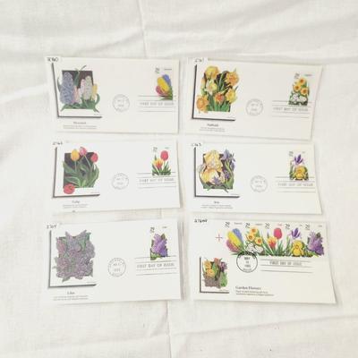 6 - FIRST DAY STAMPS - 1993 BEAUTIFUL FLOWERS