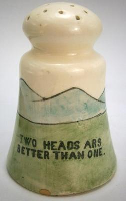 TWO HEADS ARE BETTER THAN ONE" Salt Shaker