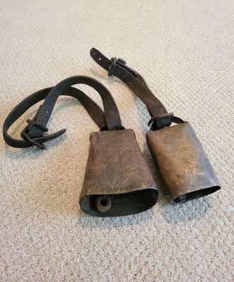 Antique metal cow bells