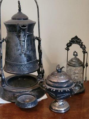 Antique Teapot and other metal antiques