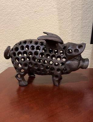 Cast iron flying pig