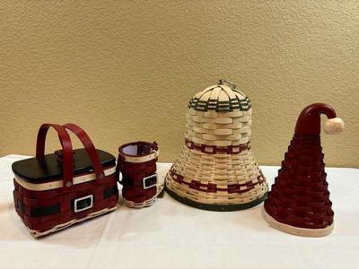 Longaberger christmas themed baskets