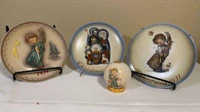 H mmel christmas plates & an ornament