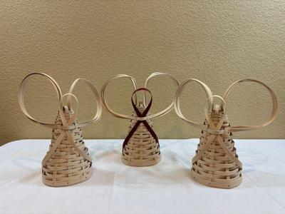 Longabeger basket woven angels