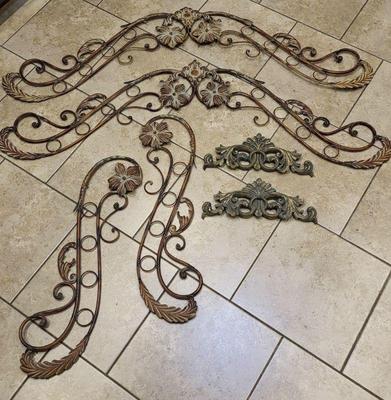 Decorative metal scrolls plus