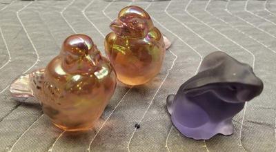 Vintage fenton glass animals