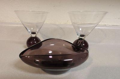 Martini glasses candy dish