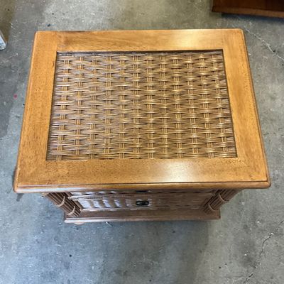 101 Large Three Piece Brown Wicker Rattan Bedroom Set