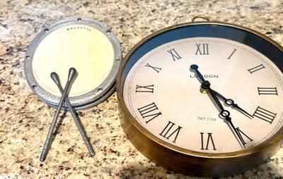 Wall clock and steel drumette