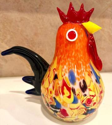 Murano art glass rooster