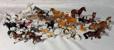 Miniature bone china porcelain horses