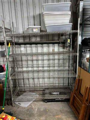 Heavy duty 4 tier utility shelving unit silver