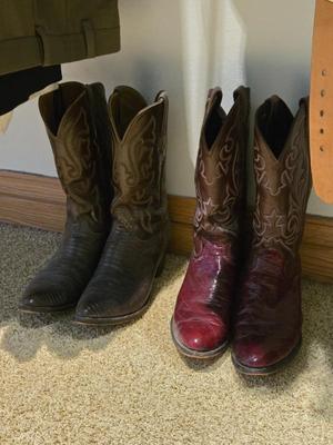 Lizard Skin Cowboy Boots Mens Size 11.5