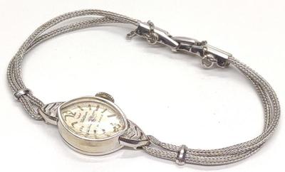 14K White Gold Waltham Ladies Watch 25J (Works)