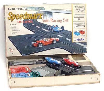 Marx Speedmarx Deluxe Auto Racing Slot Car Set