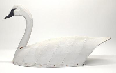 NC Canvas Over Wire Swan Decoy