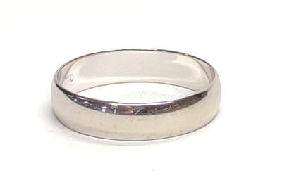 14K White Gold Wedding Band 4mm Ring (sz 5.75)