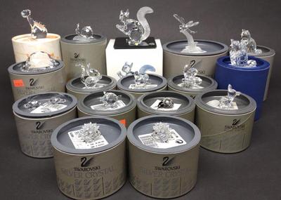 (16) Swarovski Animal Crystal Figurines w/ Boxes