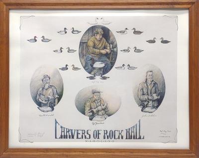 Capt Roger Urie Signed Carvers of Rock Hall Art