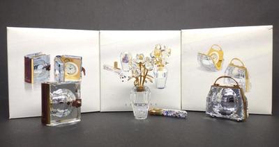 (3) Swarovski Secrets Crystal Figurine Set w/ Box