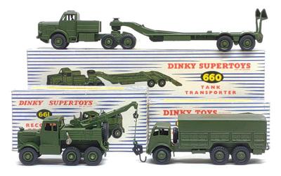3 Dinky Military Vehicle Model Toys w/ Boxes