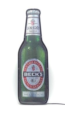 Vintage Becks Beer Bottle Lighted Advertising Sign