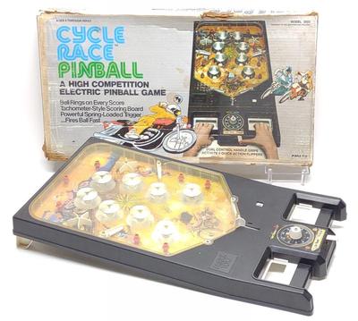 Marx Mechanical Cycle Race Pinball Game Toy w/ Box
