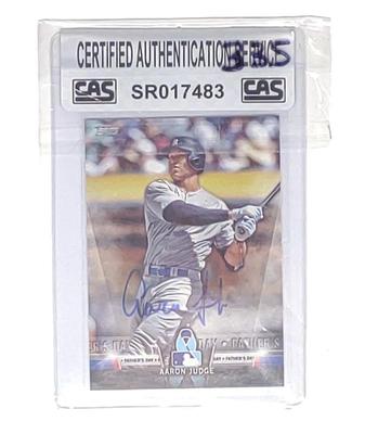 Autographed Aaron Judge Topps Baseball Card w/ COA
