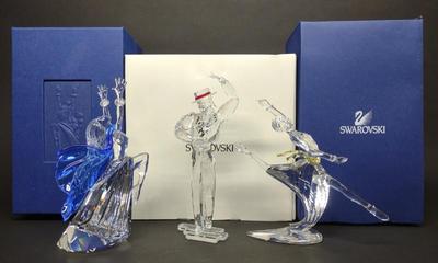 3 Swarovski Magic Of Dance Crystal Figurine Set