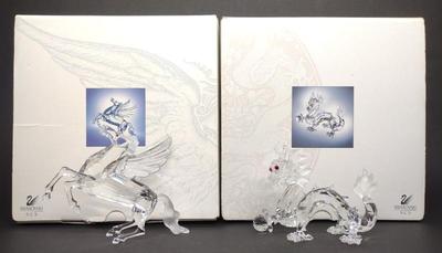 (2) Swarovski Fabulous Creatures Crystal Figurines