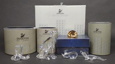 (5) Swarovski Exotic Animal Crystal Figurines