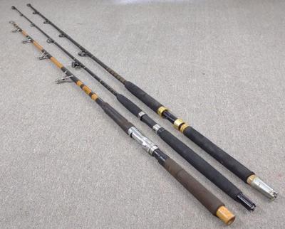 (3) Vintage Custom Deep Sea Trolling Fishing Rods