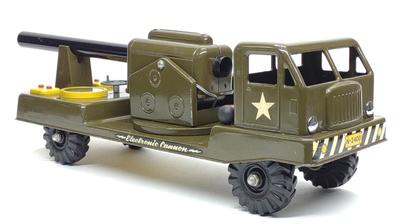 Nylint Electronic Cannon US Army Truck Battery Op.