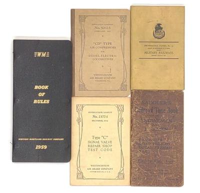 (5) Antique & Vintage Railroad Manuals & Pamphlets
