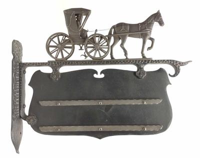Metal Horse & Buggy Address Plate Sign