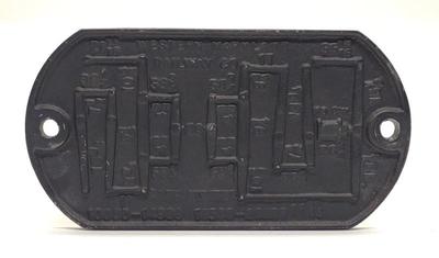 Western Maryland Railway Brake Diagram Plate