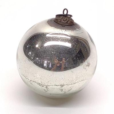 Antique German Kugel Christmas Ornament (2.5" dia)