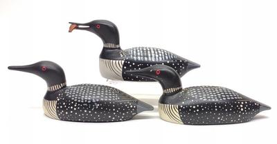 3 William Coleman Loon Decoys (half size)