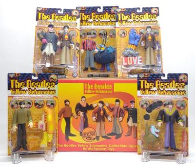 5 McFarlane Toys The Beatles Action Figures w/ Box