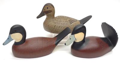 3 William Coleman Ruddy Duck Decoys (Half Size)