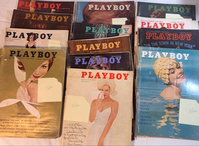 Vintage Playboy Magazines 1961 & 62