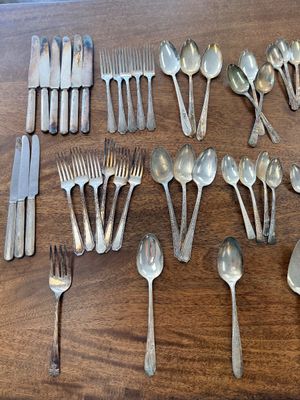 Large Mixed Lot Vintage Silverplate Flatware – Community, Patrician, King Edward & Assorted Patterns – 60+ Pieces