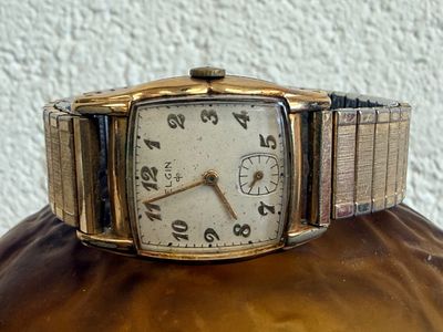 Vintage Elgin Art Deco Mechanical Wristwatch – 10K RGP Bezel – Small Seconds – Expansion Band