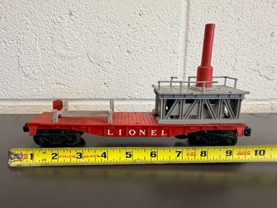 Lionel Postwar O Gauge Fire Train Set: No. 52 Fire Car & No. 3512 Flatcar