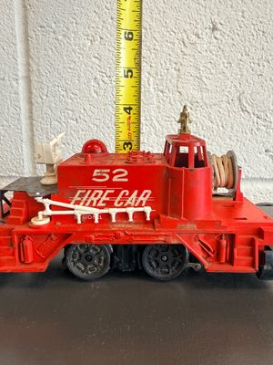 Lionel Postwar O Gauge Fire Train Set: No. 52 Fire Car & No. 3512 Flatcar