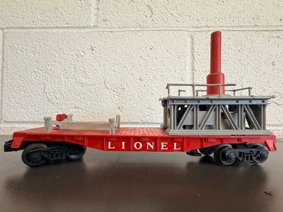 Lionel Postwar O Gauge Fire Train Set: No. 52 Fire Car & No. 3512 Flatcar