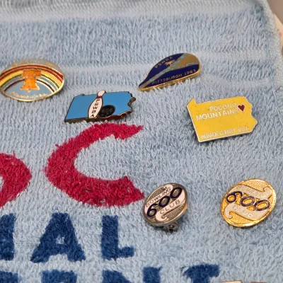 LOT 60L: Collection of Vintage Bowling Patches and Pins